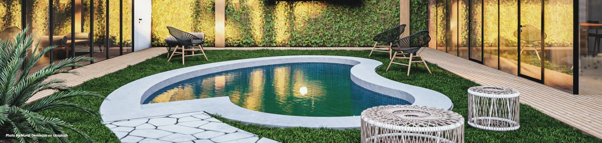 beautiful luxury home with backyard swimming pool