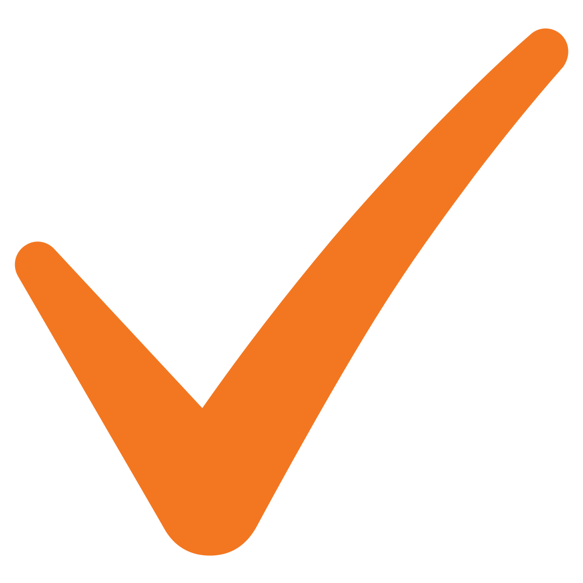 orange check mark