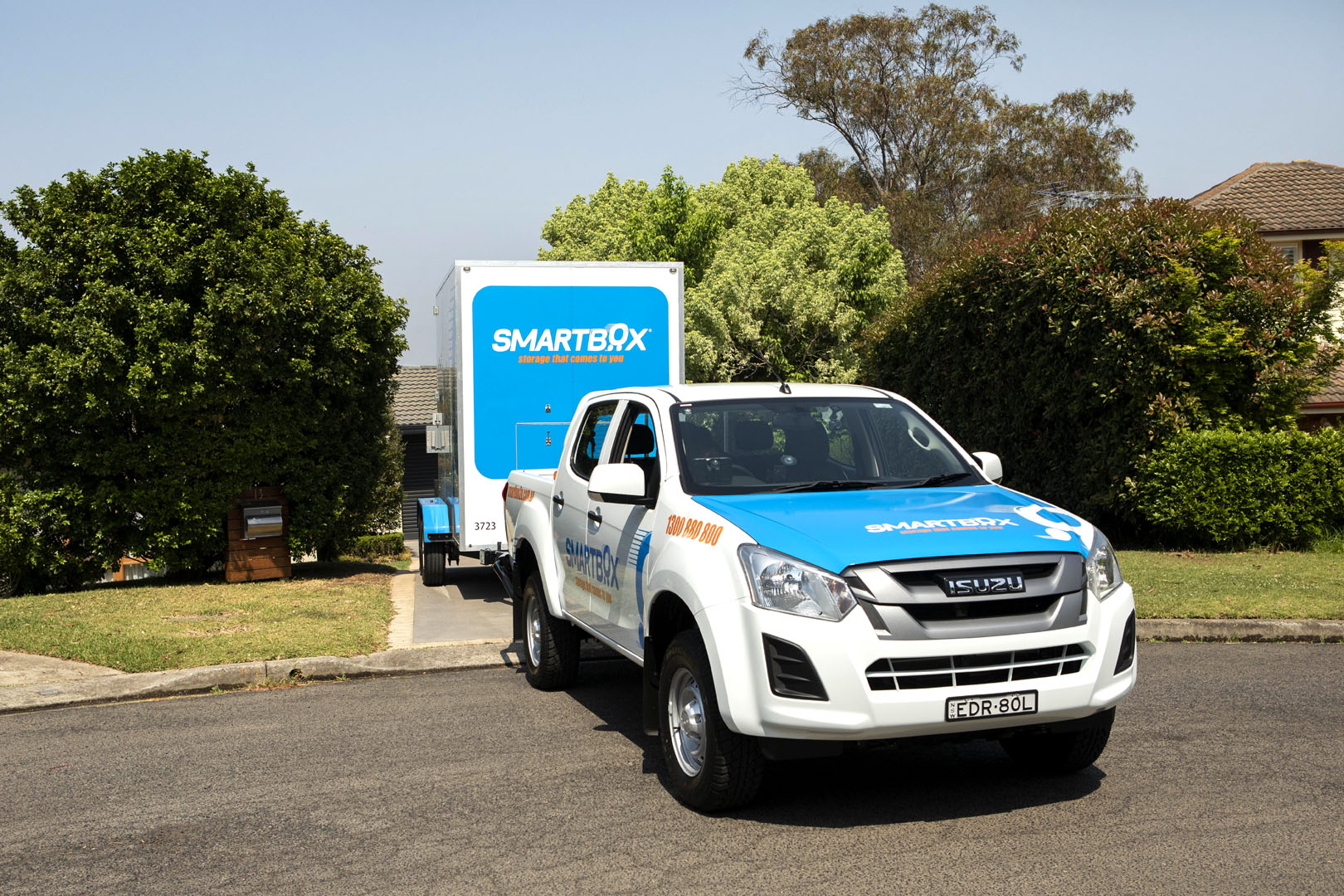 Smartbox storage unit being picked up